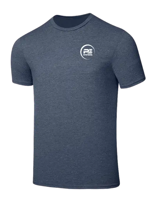 Seriously Soft Heathered Navy T-Shirt w/PE Systems Logo