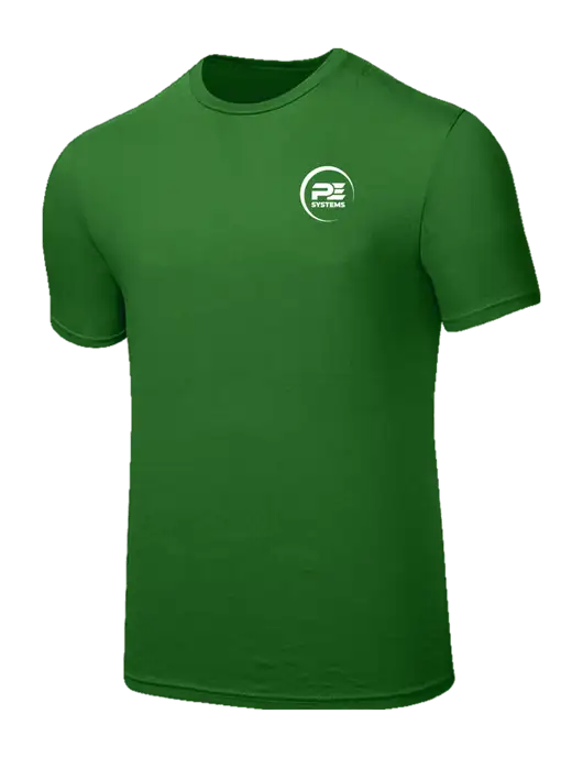 Seriously Soft Kelly Green T-Shirt w/PE Systems Logo