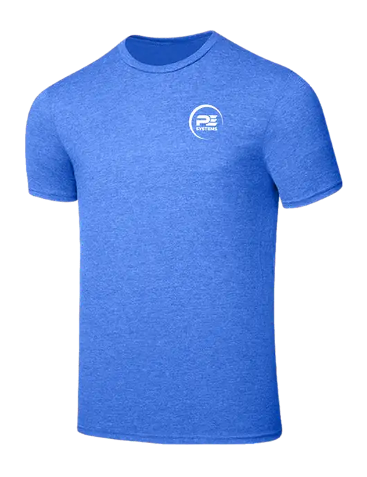 Seriously Soft Heathered Royal T-Shirt w/PE Systems Logo