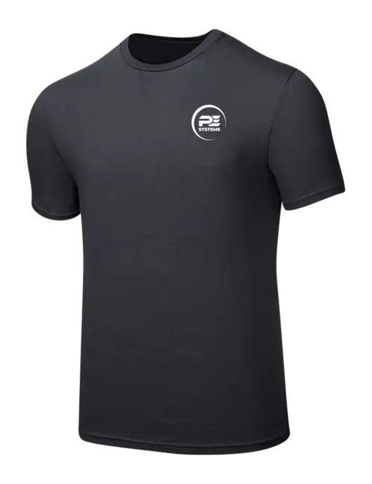 Seriously Soft Charcoal T-Shirt w/PE Systems Logo
