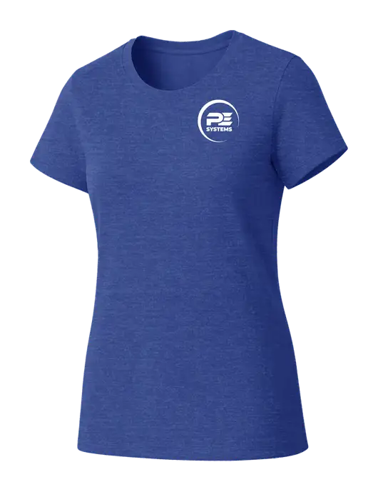 Womens Seriously Soft Royal Frost T-Shirt w/PE Systems Logo