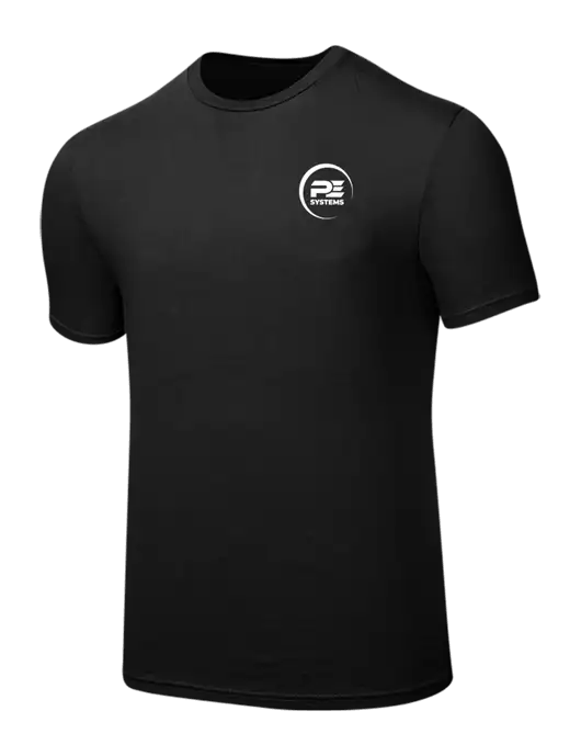 Seriously Soft Black T-Shirt w/PE Systems Logo