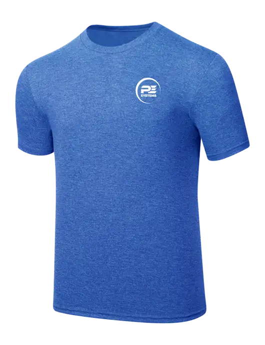 Simply Soft Royal Frost 4.5oz  Poly/Combed Ring Spun Cotton T-Shirt w/PE Systems Logo
