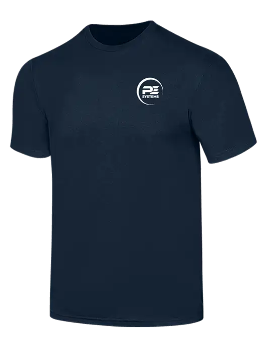 Simply Soft Navy 4.5oz  Poly/Combed Ring Spun Cotton T-Shirt w/PE Systems Logo
