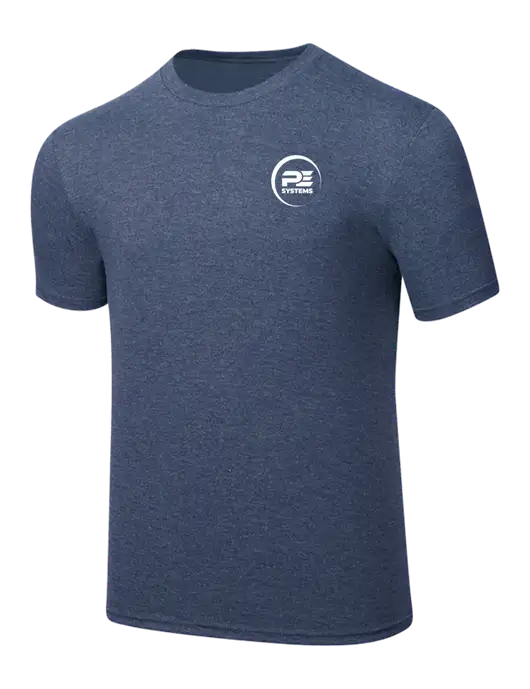 Simply Soft Navy Frost 4.5oz  Poly/Combed Ring Spun Cotton T-Shirt w/PE Systems Logo