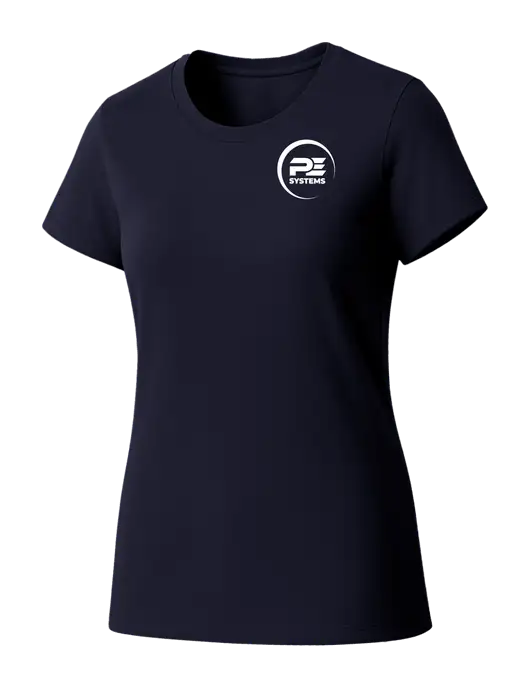 Womens Seriously Soft New Navy T-Shirt w/PE Systems Logo