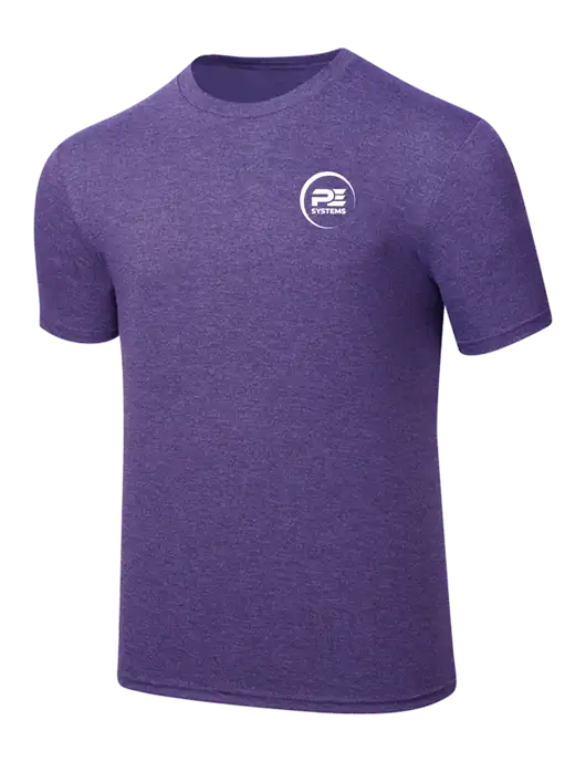 Simply Soft Purple Frost 4.5oz  Poly/Combed Ring Spun Cotton T-Shirt w/PE Systems Logo