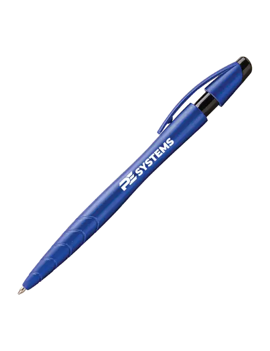 Awali Blue Metallic Pen - Black Ink w/PE Systems Logo