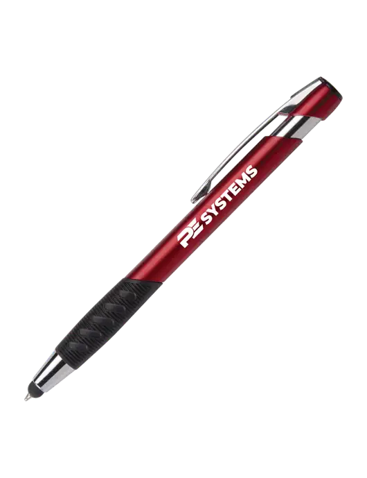 Alize Red Stylus Black Ink Pen w/PE Systems Logo