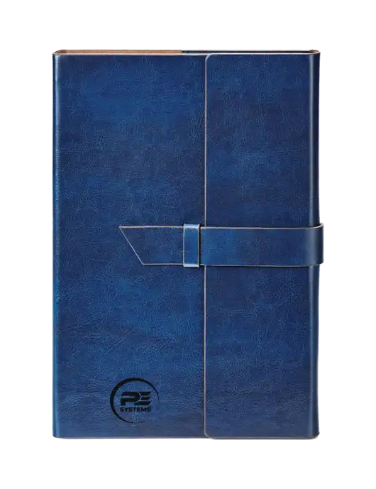 Fabrizio Blue 6.875 x 9.56 Portfolio w/PE Systems Logo
