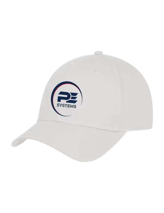 White Structured Cap Hook & Loop w/PE Systems Logo