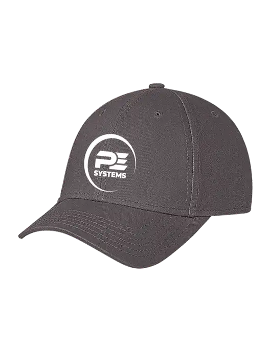 Medium Dark Grey Structured Soft Snap Closure Hook & Loop Cap w/PE Systems Logo