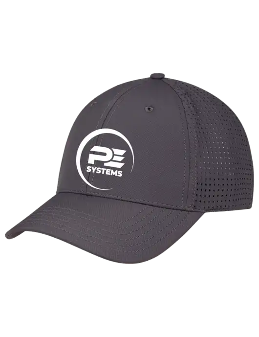 Charcoal Performance Stretchable Cap Hook & Loop w/PE Systems Logo