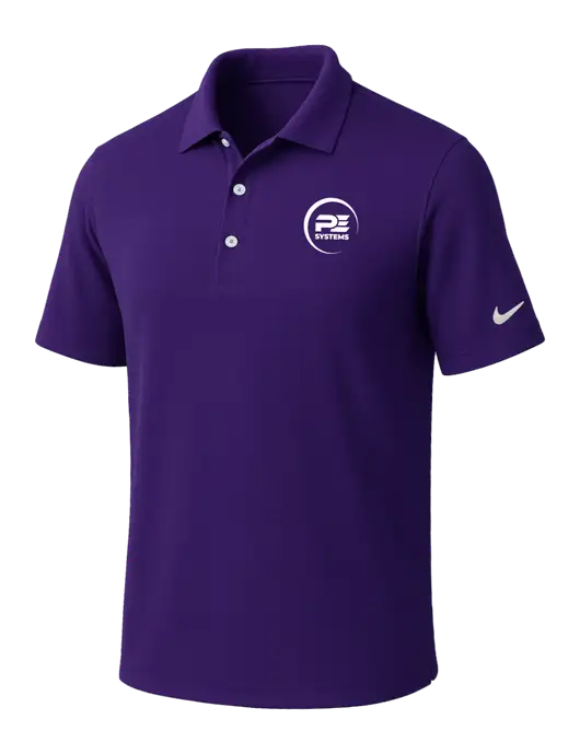 NIKE Purple Dri-Fit Micro Pique Polo w/PE Systems Logo
