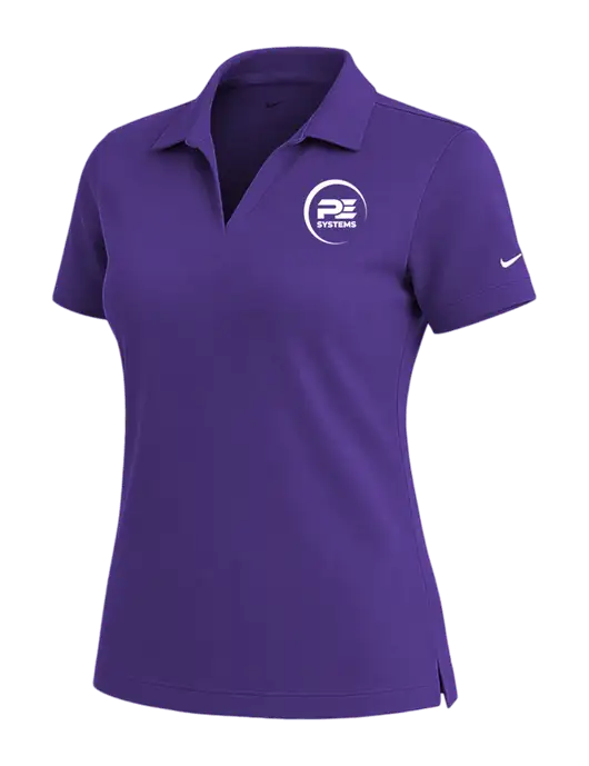 NIKE Purple Womens Dri-Fit Micro Pique Polo w/PE Systems Logo