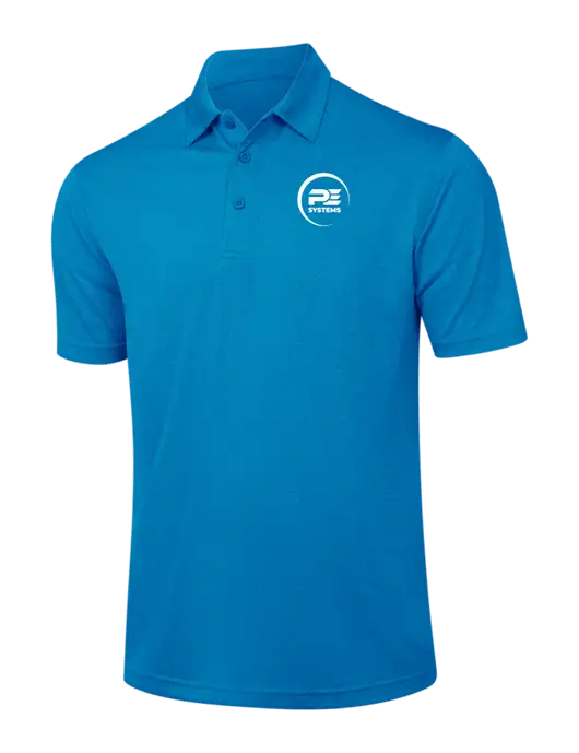 Sapphire Blue Heather Contender Polo w/PE Systems Logo