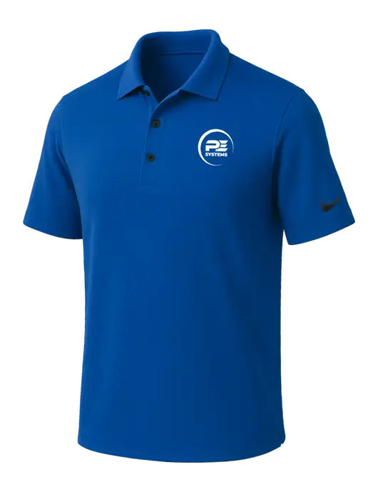 NIKE Dark Royal Dri-Fit Micro Pique Polo w/PE Systems Logo
