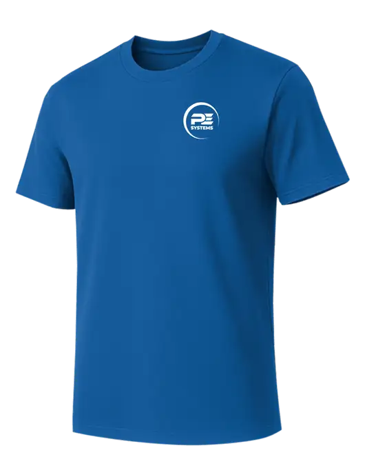Allmade Royal Blue Organic Cotton Tee w/PE Systems Logo