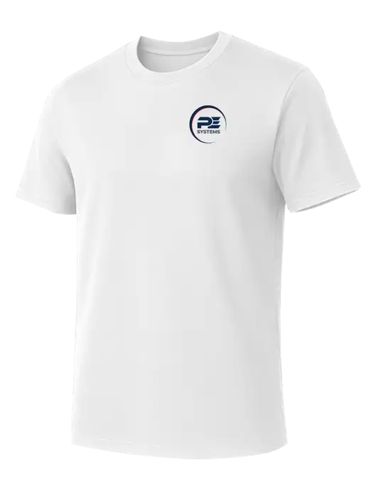 Allmade Bright White Organic Cotton Tee w/PE Systems Logo