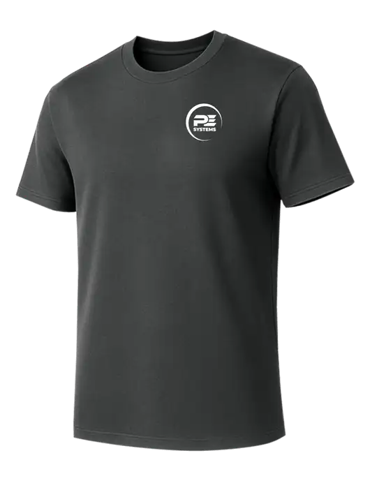 Allmade Charcoal Grey Organic Cotton Tee w/PE Systems Logo