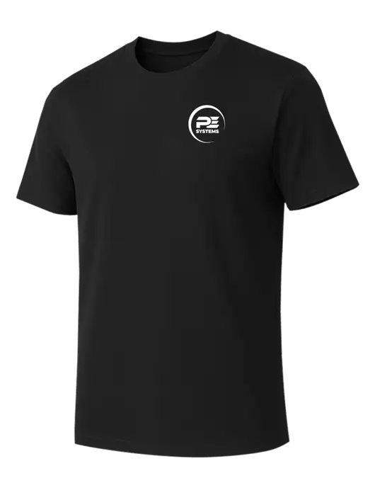 Allmade Deep Black Organic Cotton Tee w/PE Systems Logo