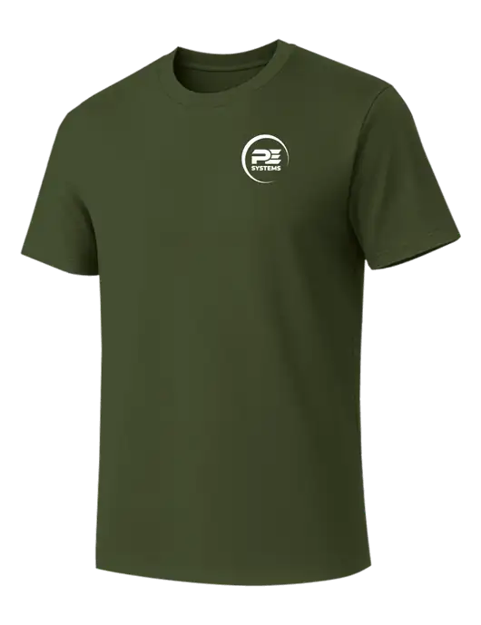 Allmade Dark Olive Green Organic Cotton Tee w/PE Systems Logo