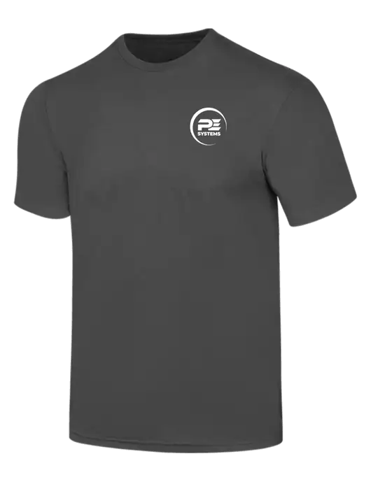 Simply Soft Charcoal 4.5oz  Poly/Combed Ring Spun Cotton T-Shirt w/PE Systems Logo