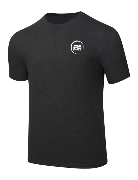 Simply Soft Black Frost 4.5oz  Poly/Combed Ring Spun Cotton T-Shirt w/PE Systems Logo