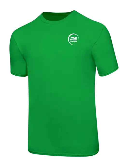 Ring Spun Light Kelly Green 4.5 oz T-Shirt w/PE Systems Logo