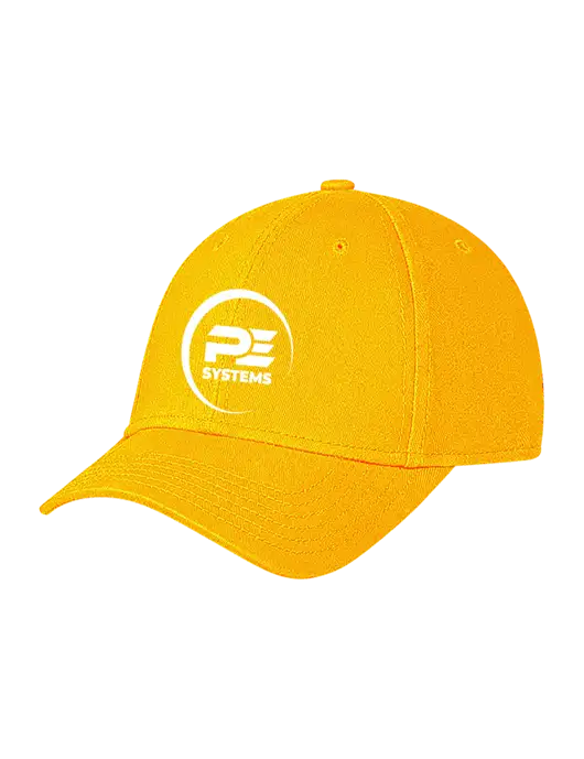 Yellow Gold Structured Soft Snap Closure Hook & Loop Cap w/PE Systems Logo