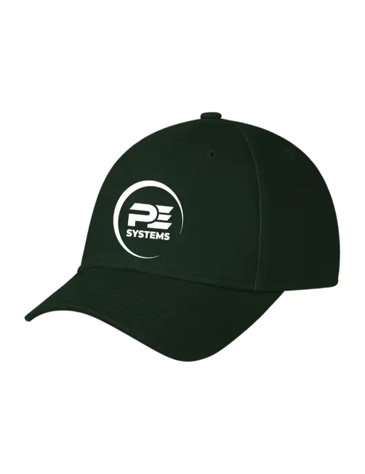 Dark Green Structured Cap Hook & Loop w/PE Systems Logo