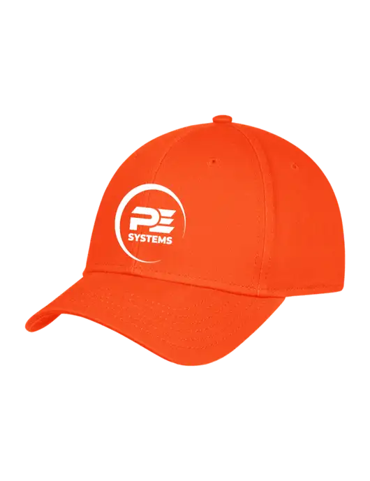Orange Structured Cap Hook & Loop w/PE Systems Logo