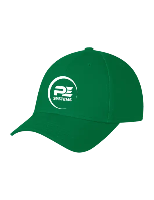 Kelly Green Structured Cap Hook & Loop w/PE Systems Logo