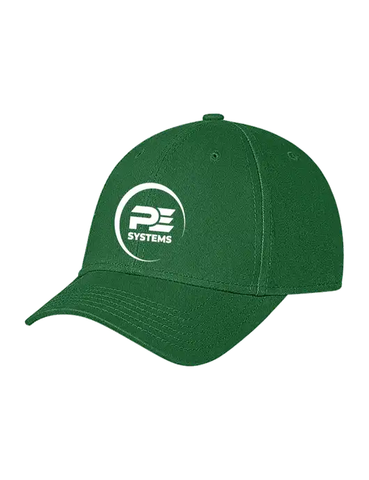 Kelly Green Structured Soft Snap Closure Hook & Loop Cap w/PE Systems Logo