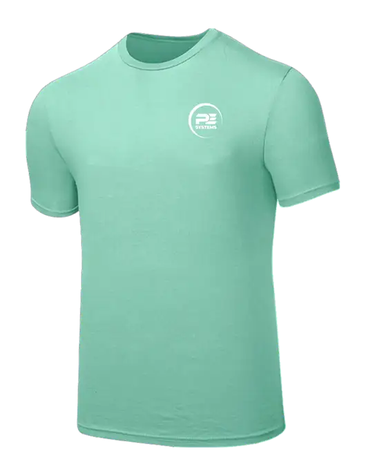 Seriously Soft Very Light Green T-Shirt w/PE Systems Logo