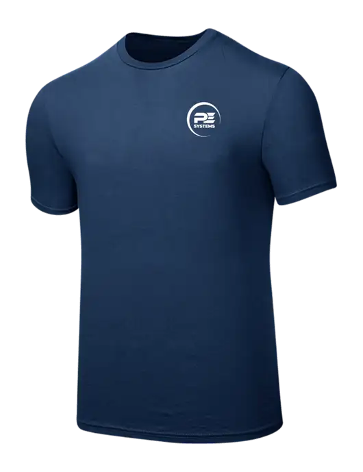Seriously Soft Deep Slate Blue T-Shirt w/PE Systems Logo