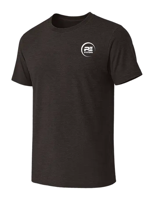 BELLA+CANVAS Dark Grey Heather CVC Short Sleeve Tee w/PE Systems Logo