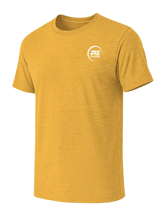 BELLA+CANVAS Heather Yellow Gold CVC Short Sleeve Tee w/PE Systems Logo