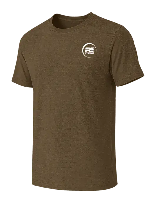 BELLA+CANVAS Heather Olive CVC Short Sleeve Tee w/PE Systems Logo