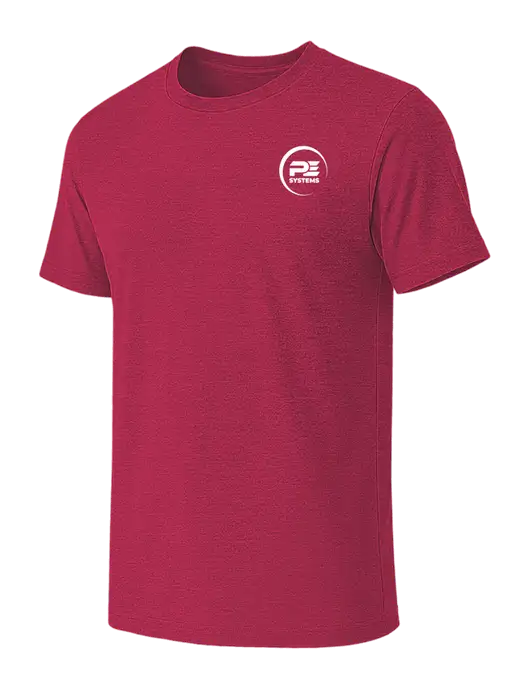 BELLA+CANVAS Heather Raspberry CVC Short Sleeve Tee w/PE Systems Logo