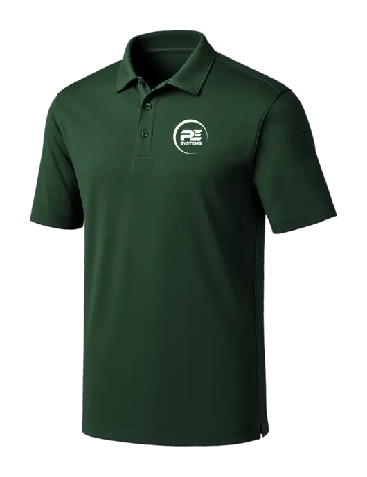 Dark Green Silk Touch Performance Polo w/PE Systems Logo