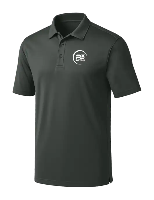 Dark Grey Silk Touch Performance Polo w/PE Systems Logo