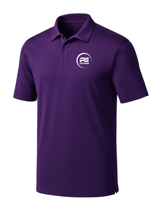 Purple Silk Touch Performance Polo w/PE Systems Logo