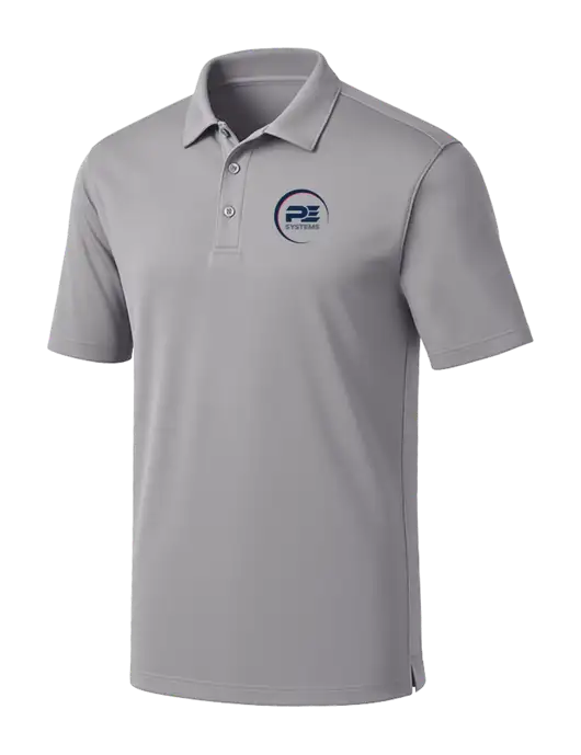 Light Grey Silk Touch Performance Polo w/PE Systems Logo