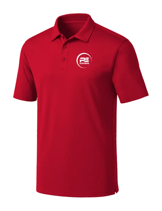 Red Silk Touch Performance Polo w/PE Systems Logo