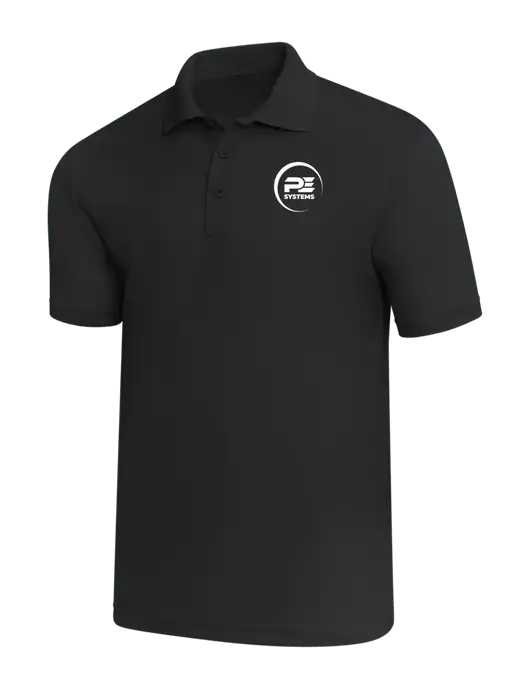 Black PosiCharge RacerMesh Polo w/PE Systems Logo