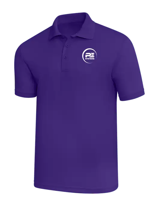Purple PosiCharge RacerMesh Polo w/PE Systems Logo
