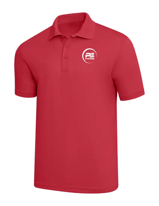 Red PosiCharge RacerMesh Polo w/PE Systems Logo