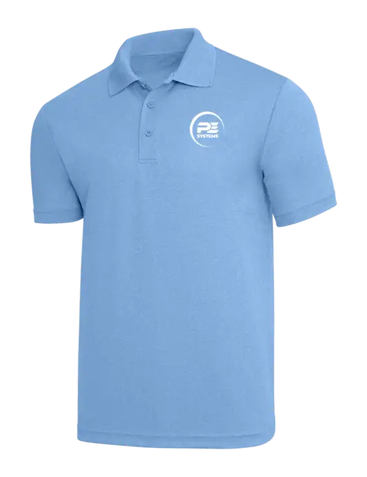 Light Royal Heather PosiCharge RacerMesh Polo w/PE Systems Logo