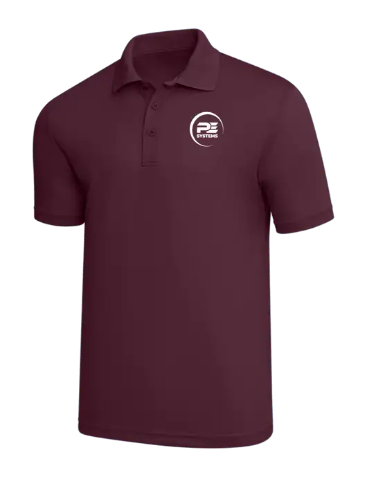 Maroon PosiCharge RacerMesh Polo w/PE Systems Logo